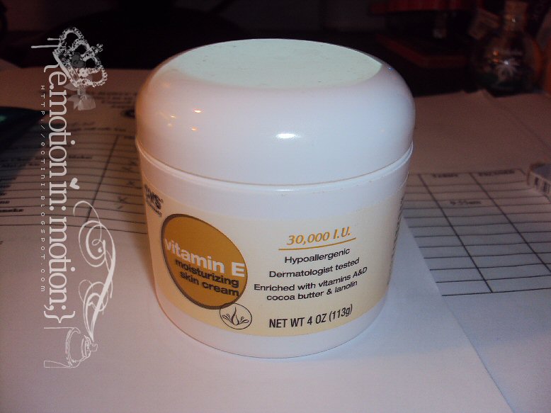 It's spelled with a "Y" Review CVS Vitamin E Moisturizing Skin Cream