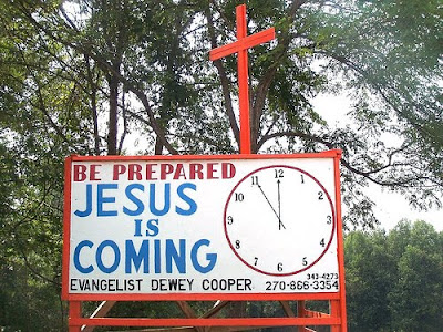 sign that says be prepared, Jesus is coming