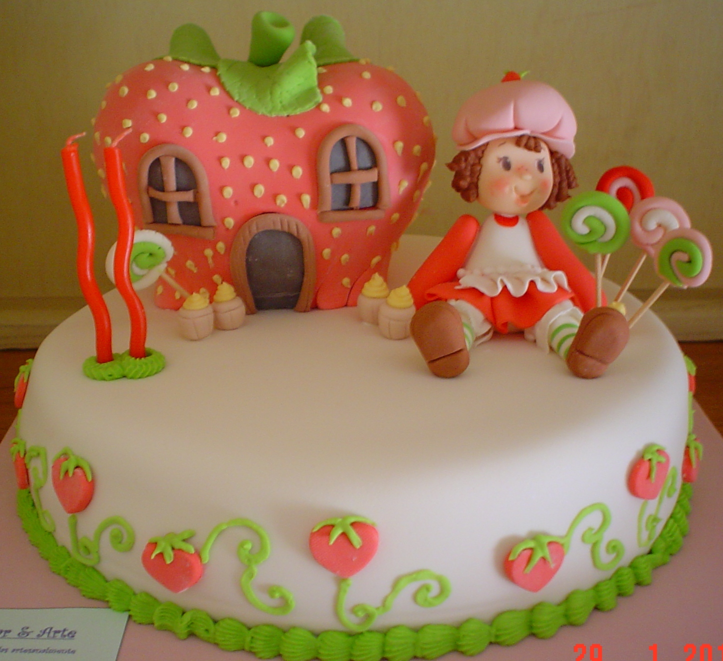Azúcar & Arte: Torta Frutillitas (Strawberry Shortcake, Rosita Fresita)