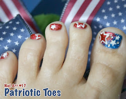 toes patriotic nail