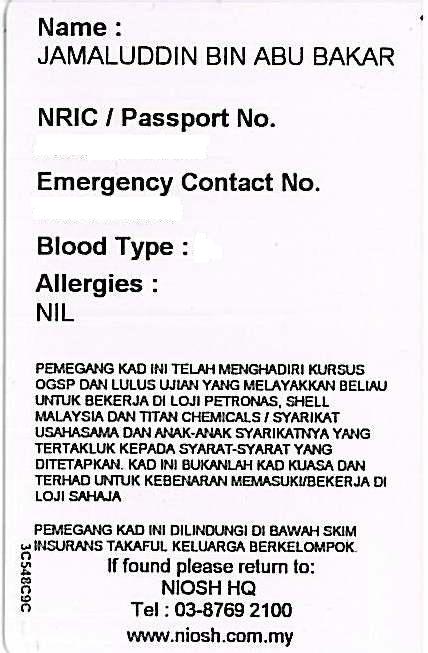 Irjamal Blogspot Com Oil And Gas Safety Passport Niosh Ogsp