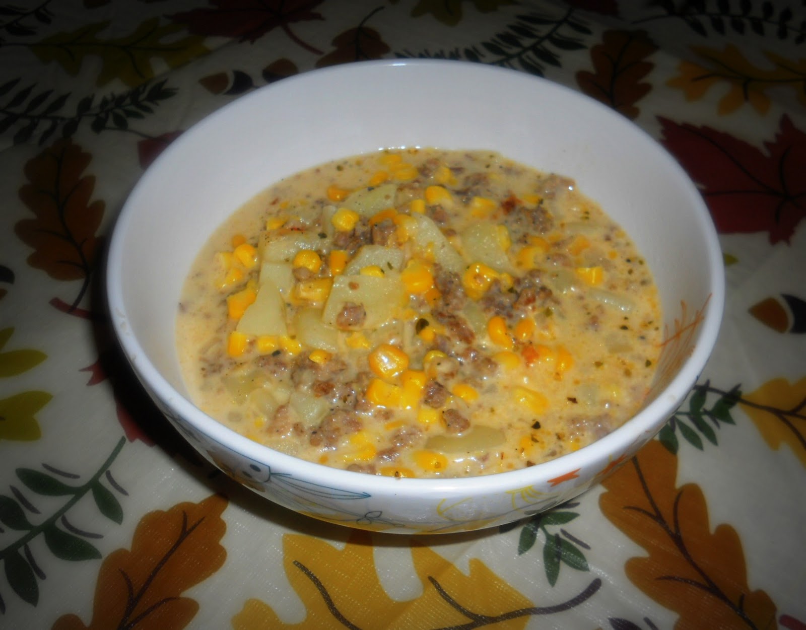 Peace, Love and Martha Stewart Delicious sausage, potato, corn chowder