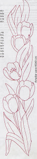 tulipas para pintar em tecido