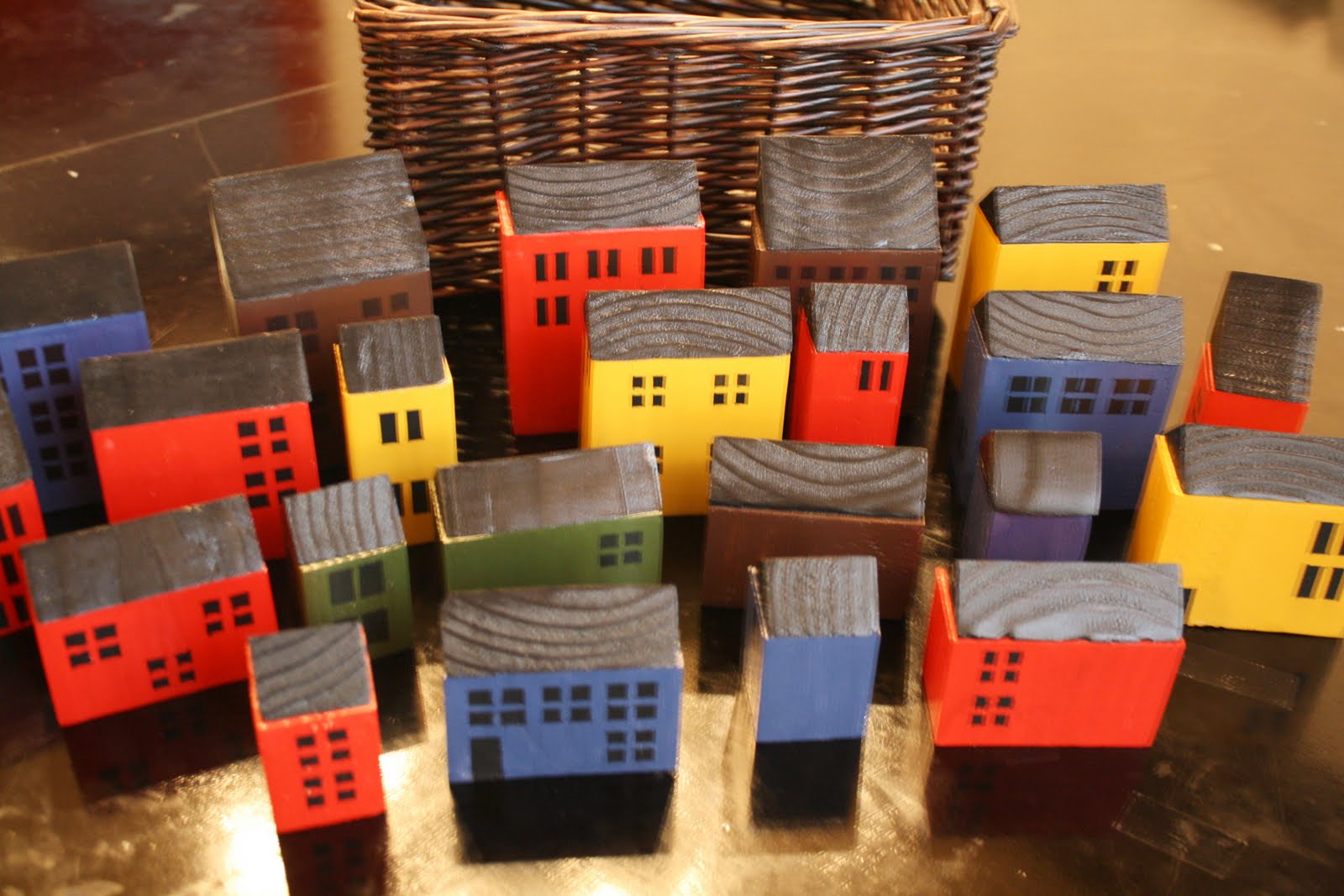 bayberry creek Crafter Wooden Block Houses