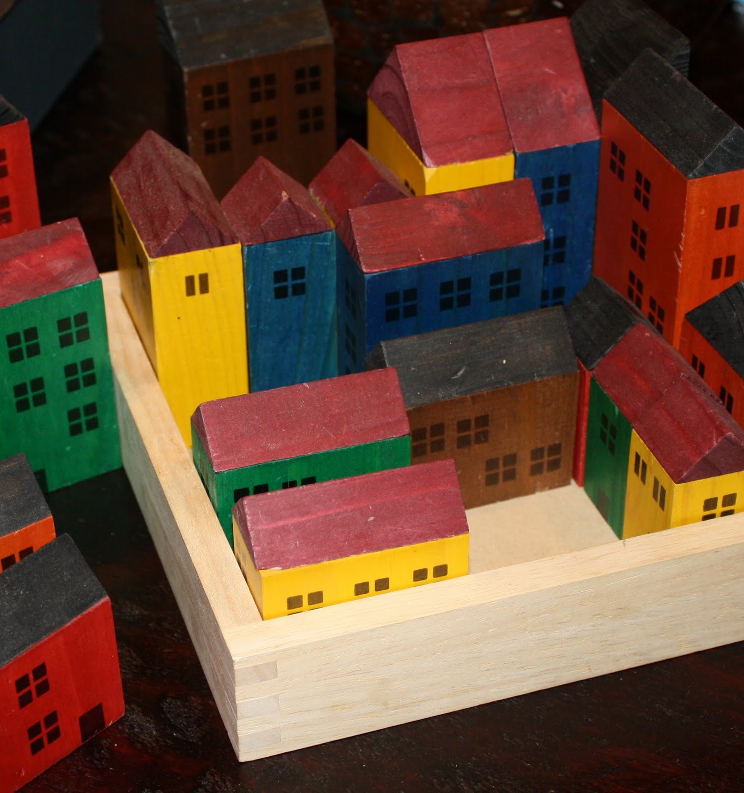 bayberry creek Crafter Wooden Block Houses