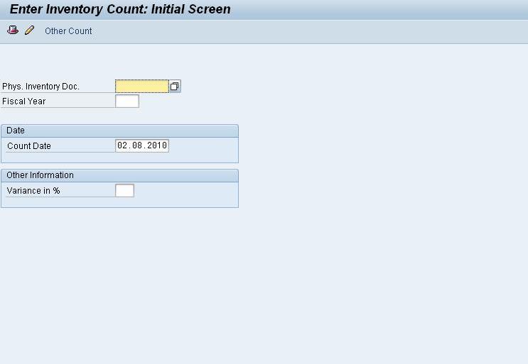 Systems in Seconds INPUT INVENTORY COUNT IN SAP MM MODULE
