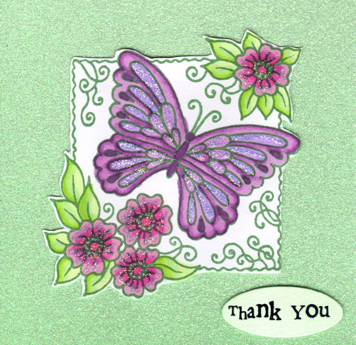 Deborah's Gems: Butterfly thanks ....