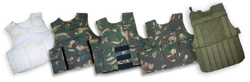 Five types of bullet proof vests