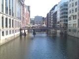 Buildings on the canals in Hamburg