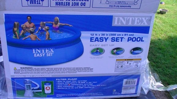 Life at the Holman's: Fun in the Sun! - Setting up the Intex Pool