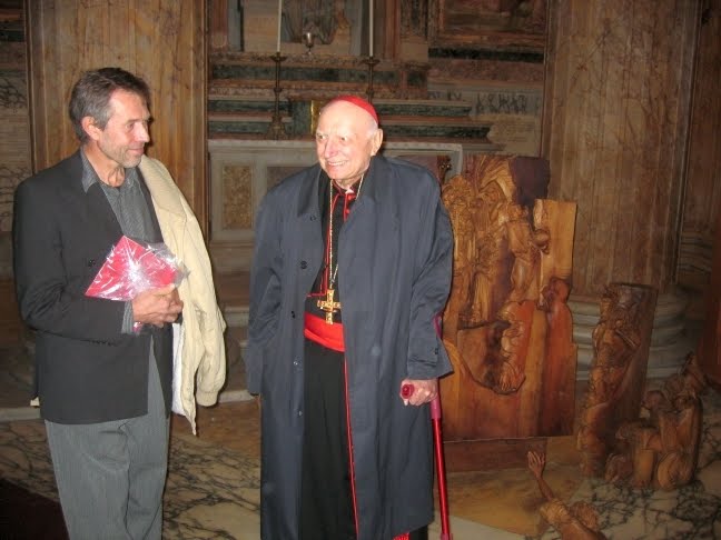 V Pantheonu v Římě s kardinálem Tomášem Špidlíkem v prosinci 2009