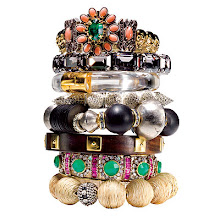 Gorgeous stacked bangles