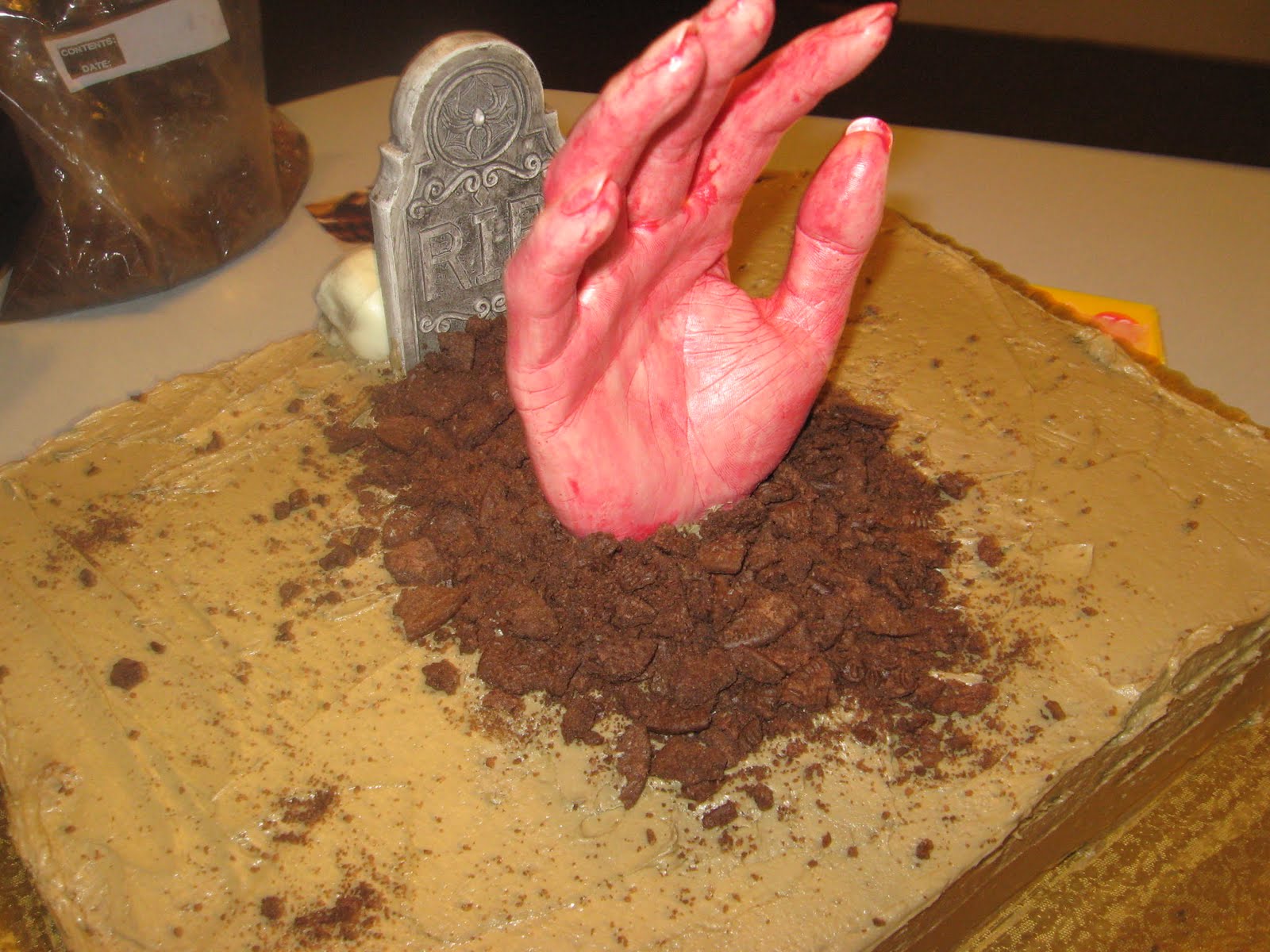 My Life as a MOM Buried Alive Hand Cake 10/4/10