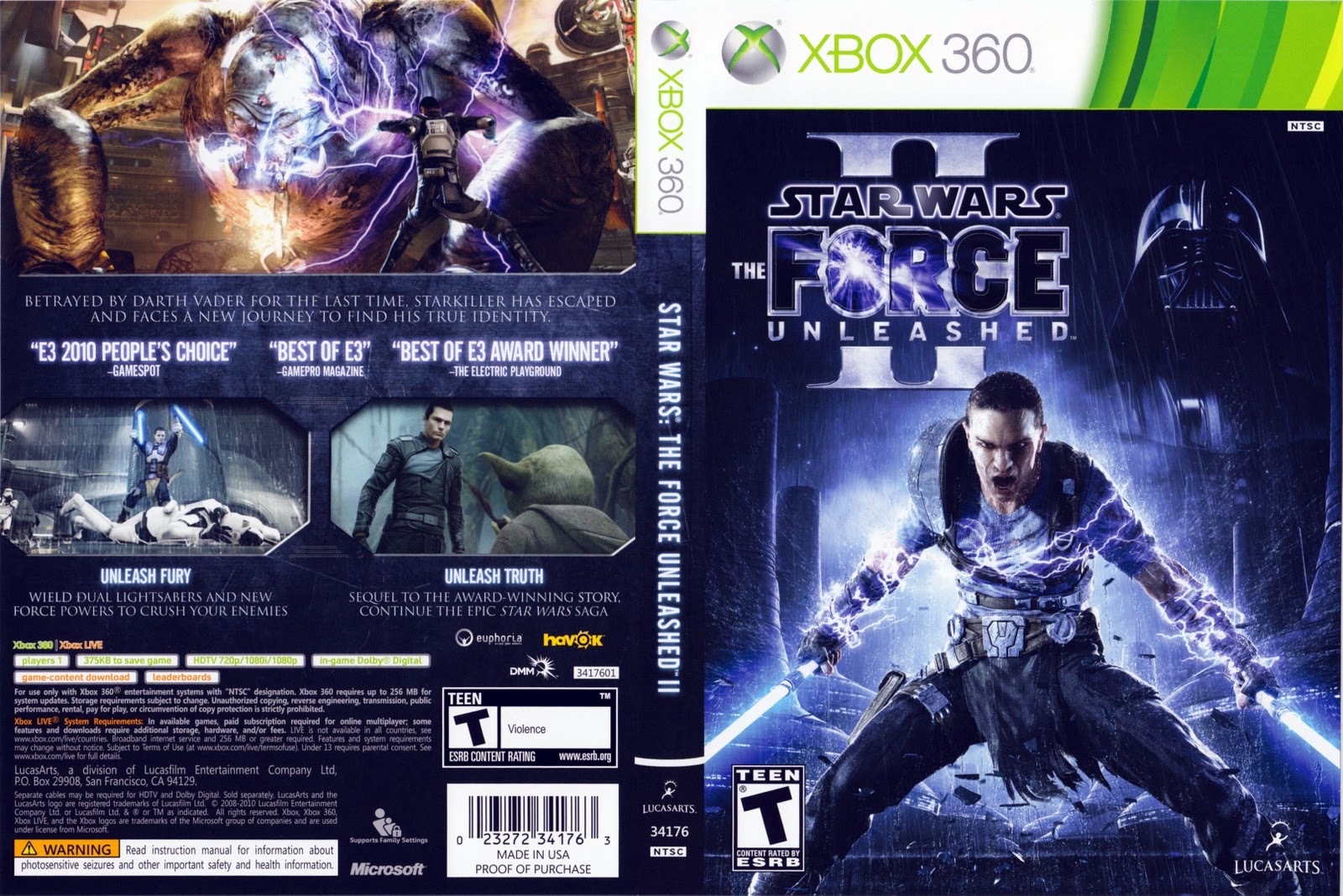 capasprimo: star wars force 2 unleashed xbox