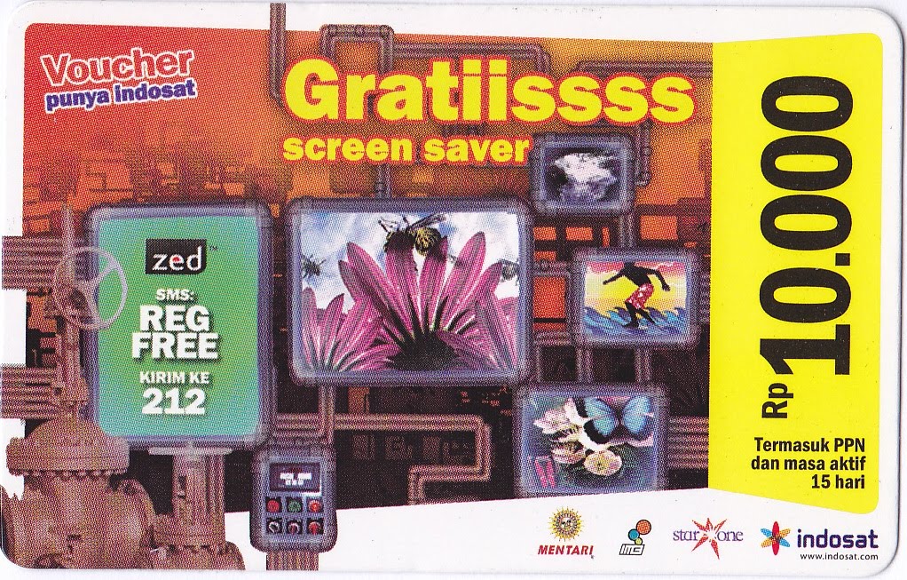KOLEKSI VOUCHER: Indosat B Edisi Reg Free