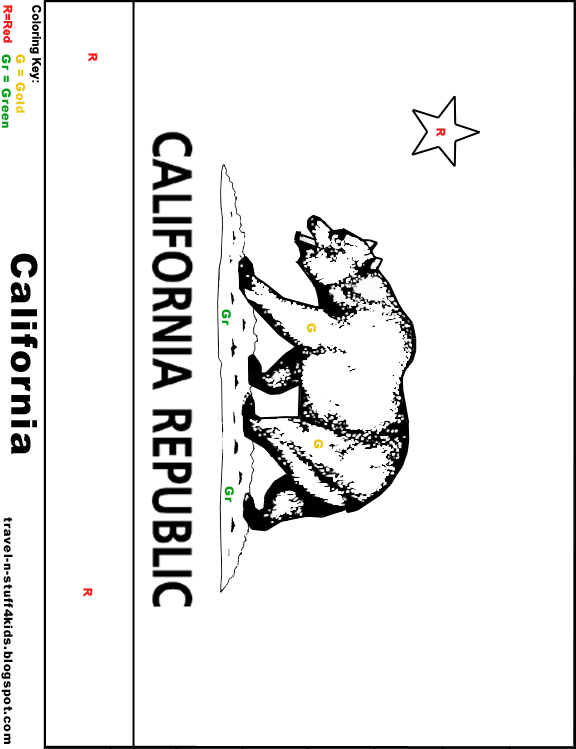 california republic prints coloring pages - photo #38