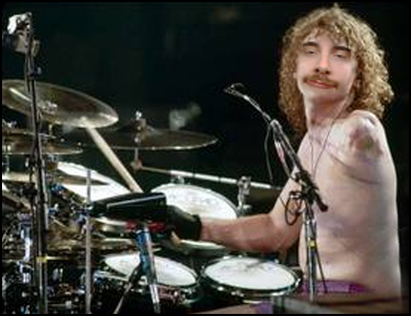 gabusFACE The drummer from Def Leppard's only got one arm.