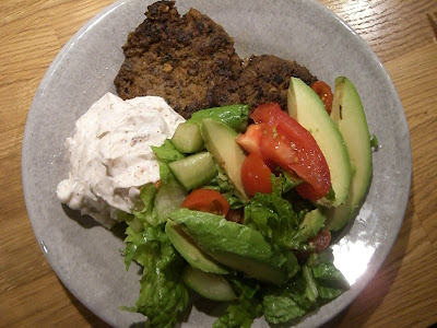 Pannbiff - Pannbiff med tomatkesella och grönsaker