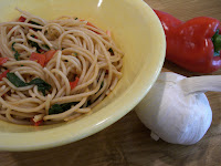 r%C3%A4kor+bakning+och+cykelv%C3%A4ska+028 - Fullkornsspagetti med räkor, tomat och bladspenat