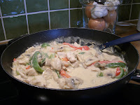 kyckling+och+te+009 - Fullkornspasta och kycklingsås med champinjoner och paprika