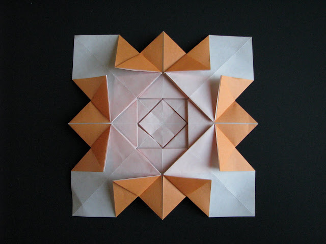 Shuzo Fujimoto Orange 5-layer Hydrangea Tessellation reverse side