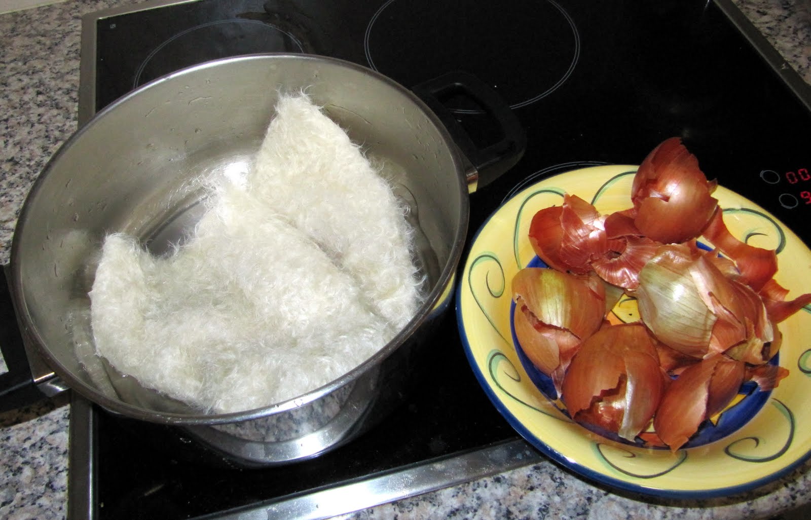 The Inner World of Emma's Bears Onion skin dying a success!