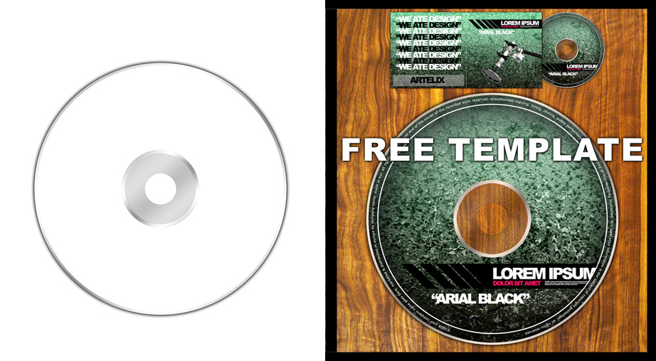 Free CD-DVD Layered PSD Template | PrintRIVER©