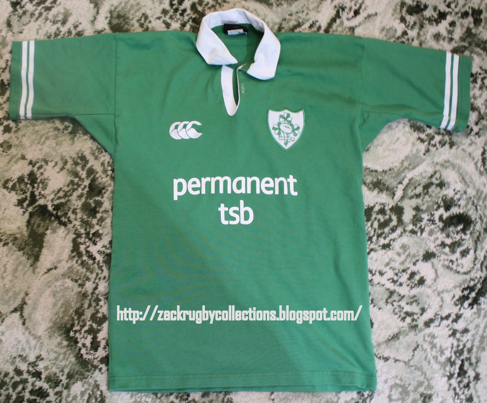 ZackRugby Collections® Vintage Canterbury Ireland Rugby Jersey