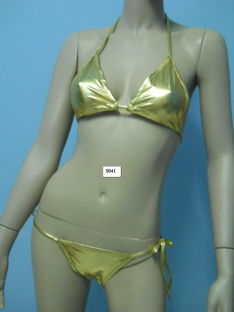 FASHION CARE 2U FC2U S041 New Sexy underwear Gold Metalic Bikini 2pcs set