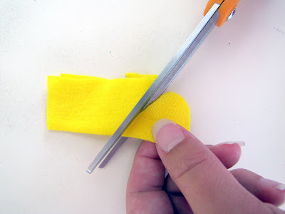 Cut each long strip into smaller