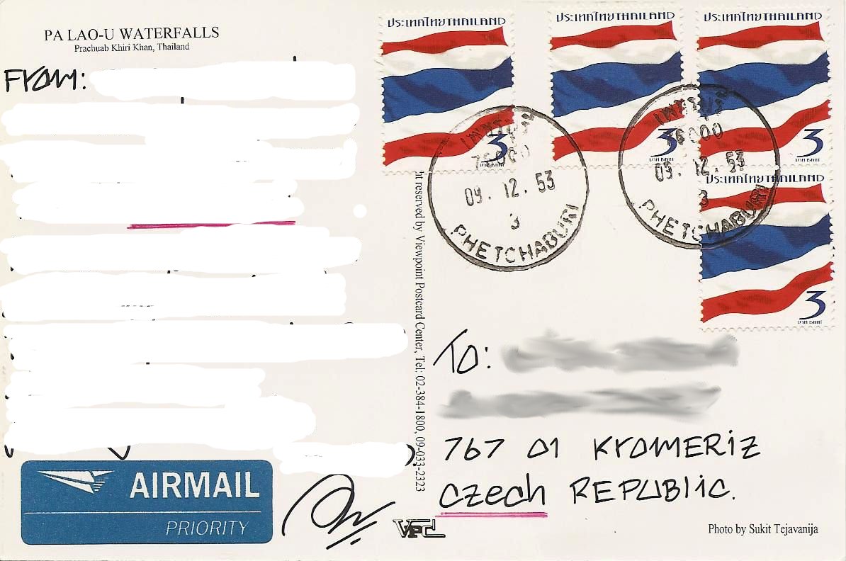Stamps I've Met Postcard from Thailand no. 4