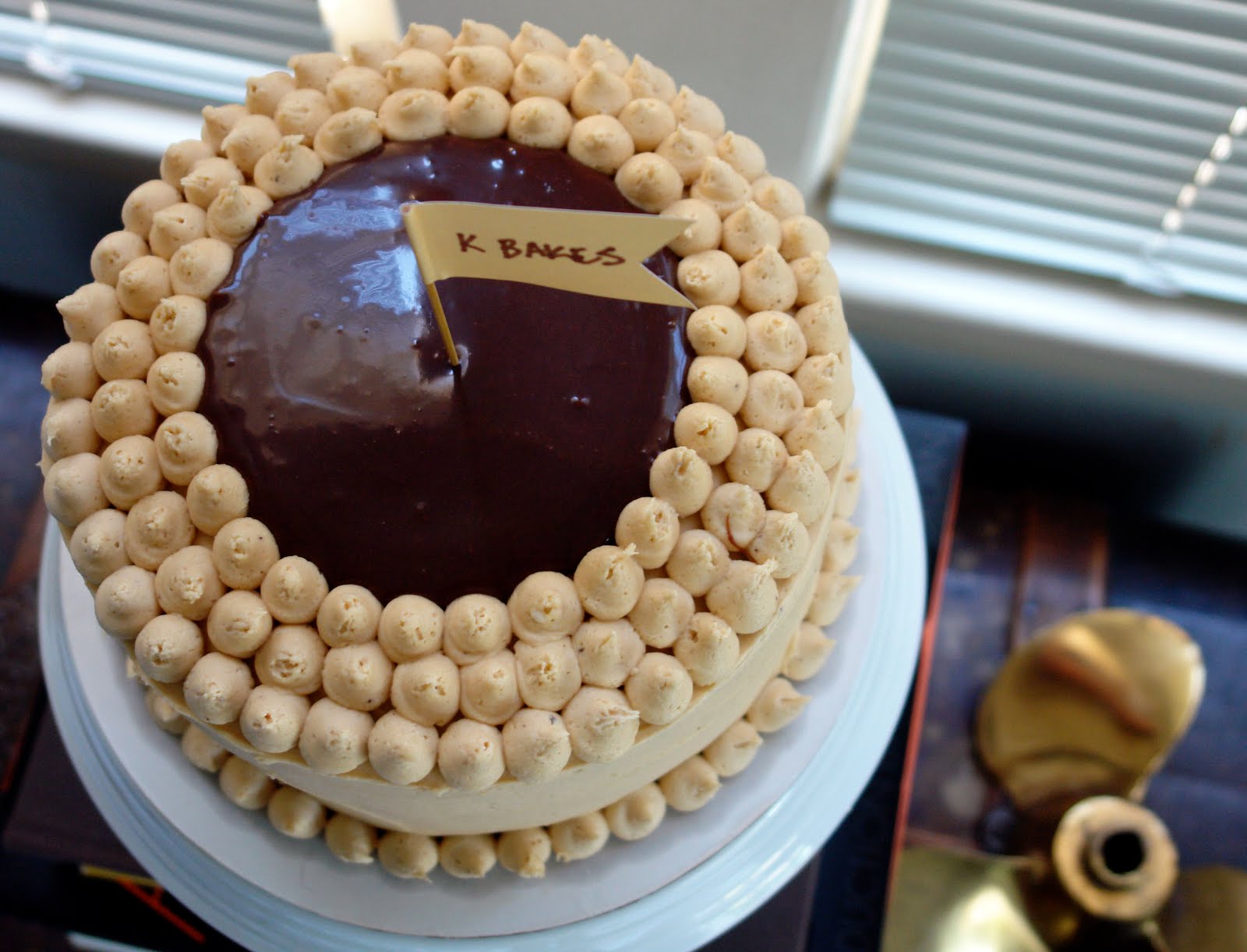 K Bakes Chocolate Cake with Peanut Butter Buttercream and