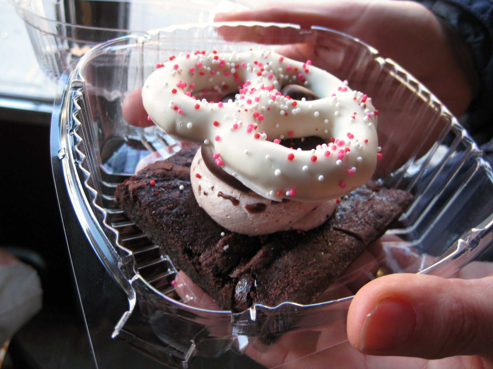 what do vegans eat? chocolate covered pretzel brownie