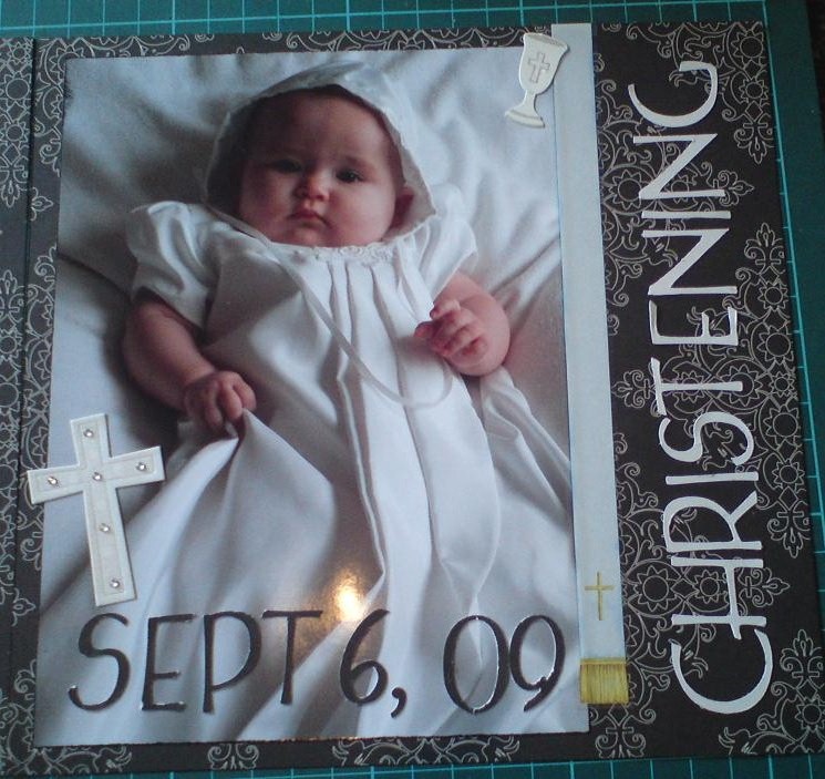 The Wright card for the right occasion! Christening Scrapbook Pages