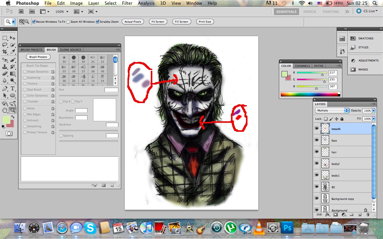 TO MY GALLERY How to paint joker by using