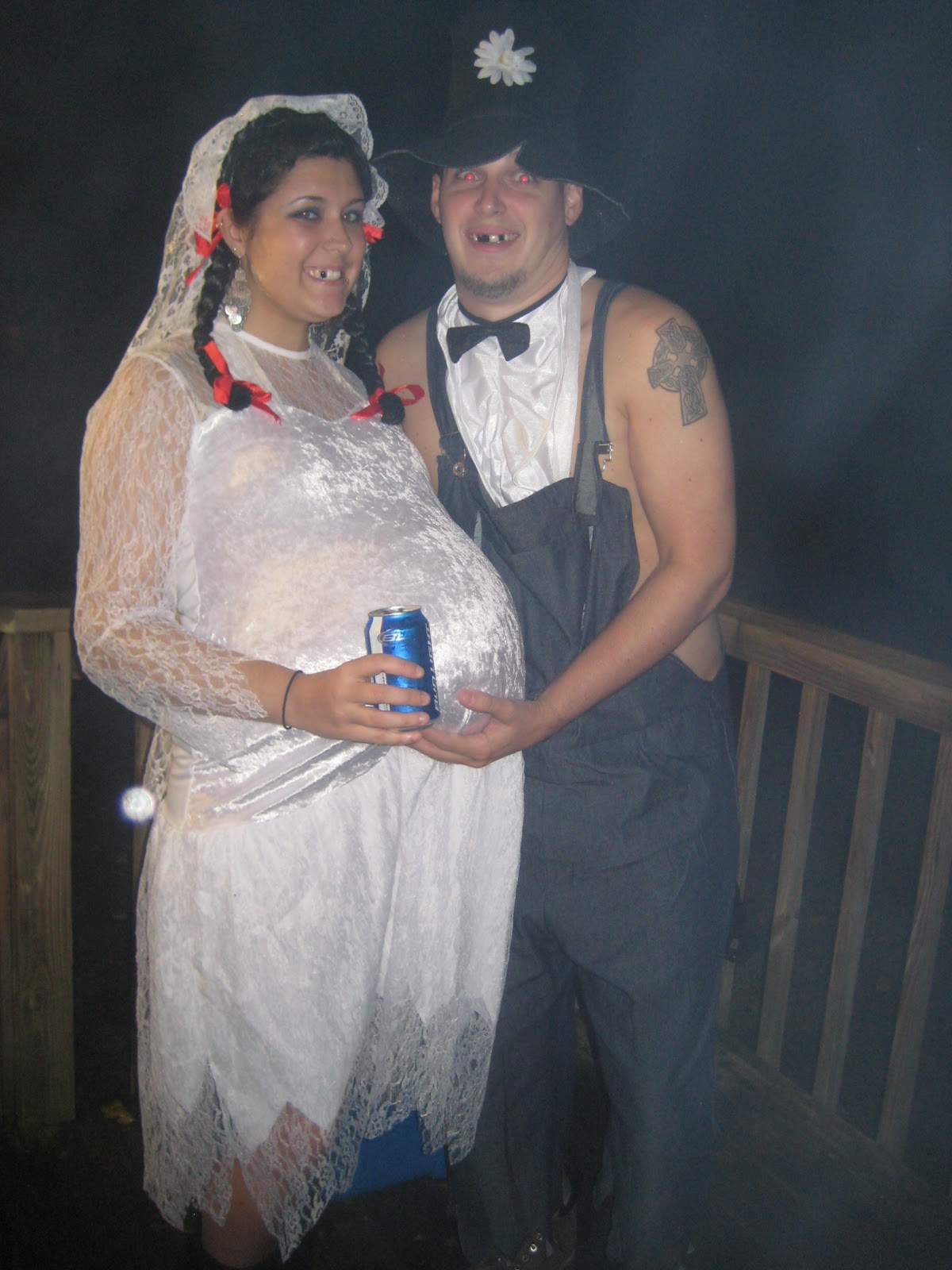 Pregnant white trash costume