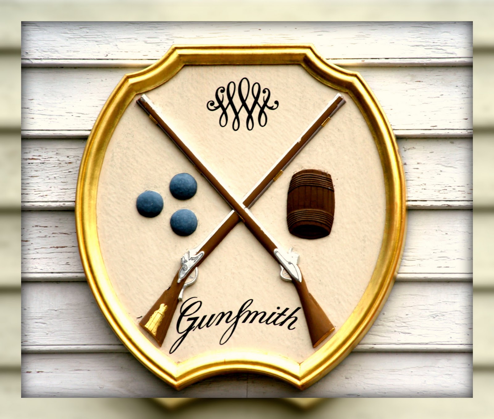 Living In Williamsburg, Virginia Gunsmith Sign, Colonial Williamsburg