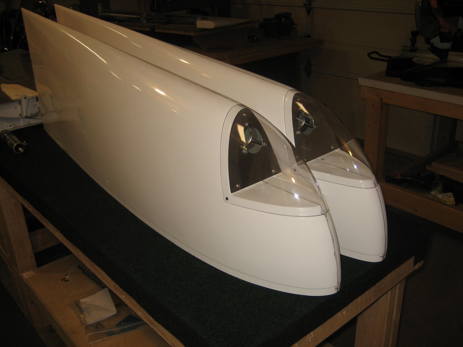 Chad and Bekah's RV-7: More Wing Tip Lens Progress