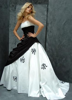 Black_white wedding dress