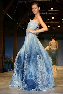 Blue_long wedding dress