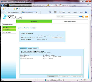 SQL Azure Edge: SQL Azure Firewall
