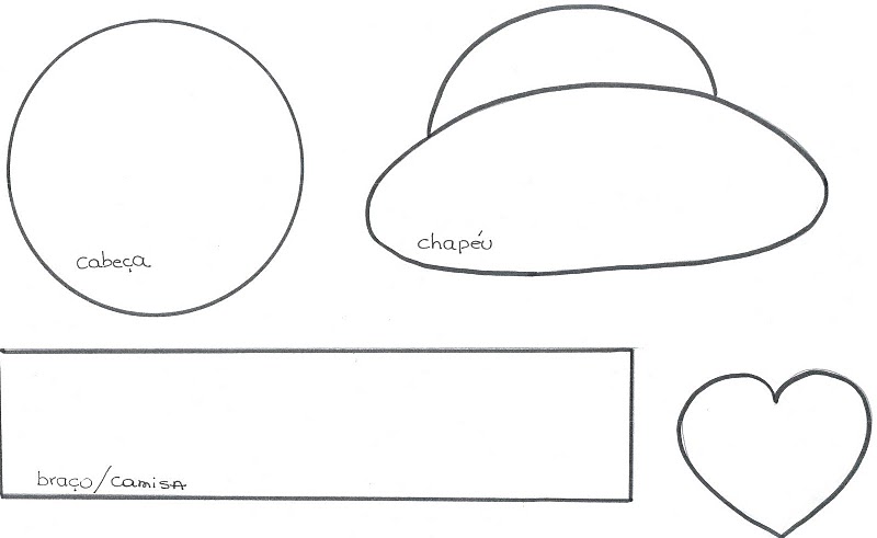 Espantalho Esboço Espantalho Trapos Chapéu Cachecol Ilustração