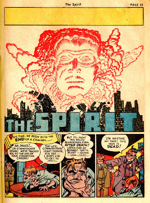 The comic book superhero THE SPIRIT is shown in this vintage newspaper comic page