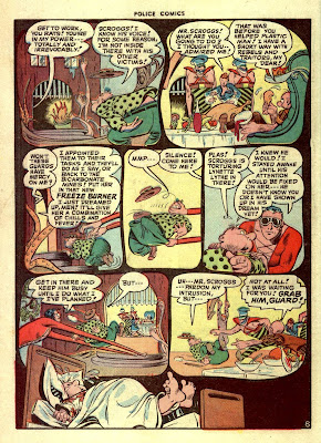 A cartoon nightmare from a Plastic Man comic book story by Jack Cole.