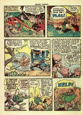 A cartoon ightmare is shown on this valuable comic page by Jack Cole.