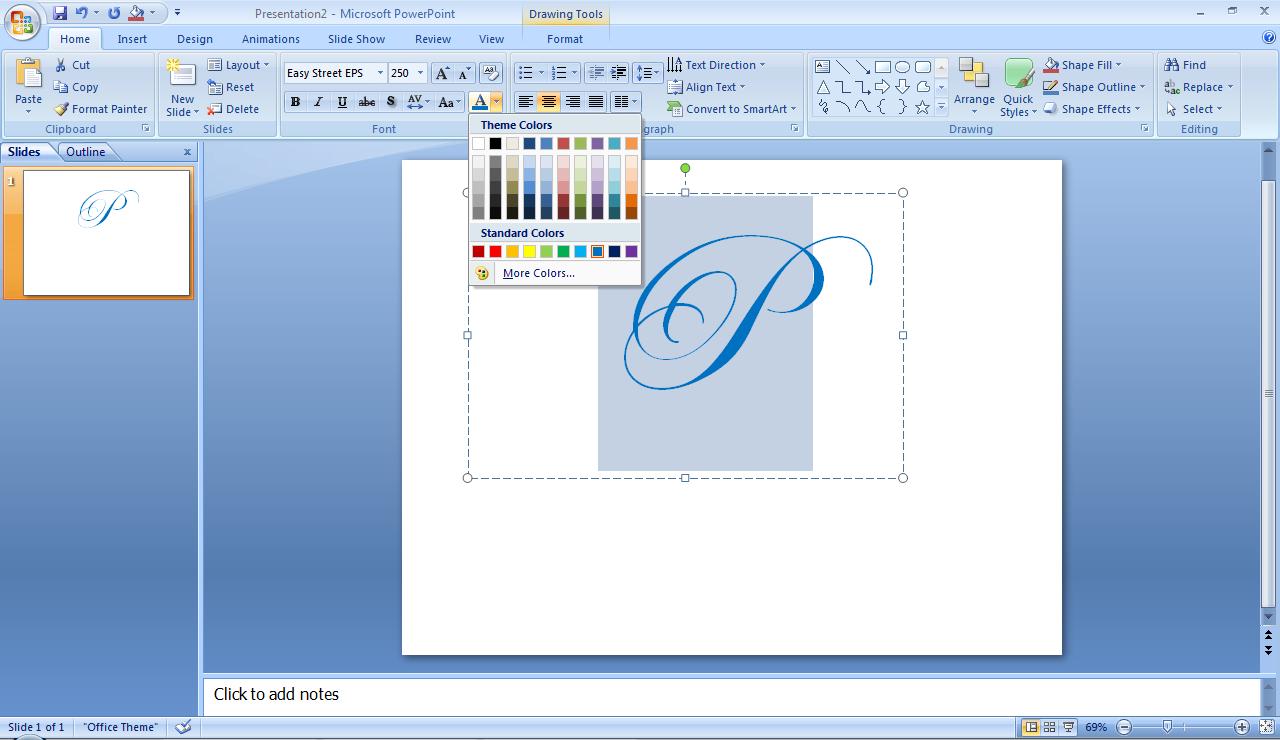 GE Designs Tutorial 1 How To Create a Basic Monogram in Power Point 2007