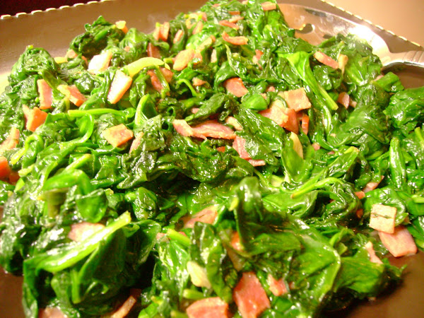 Sauteed Spinach with Bacon