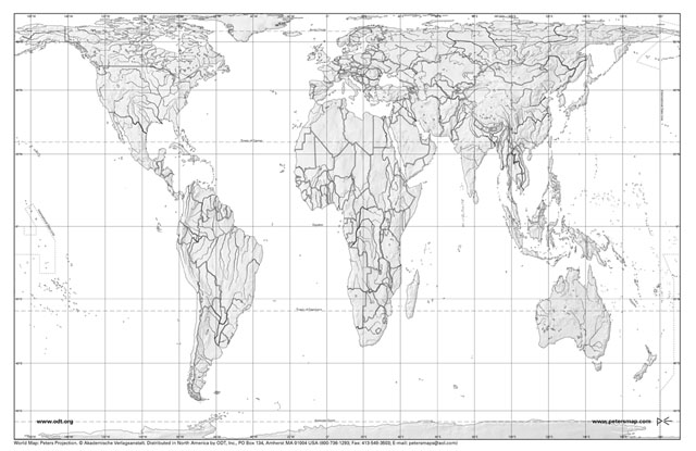 Dream Refuge: Gall–Peters projection