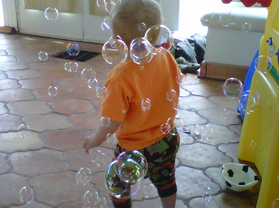 Busy Bees Daycare Outside and Bubbles