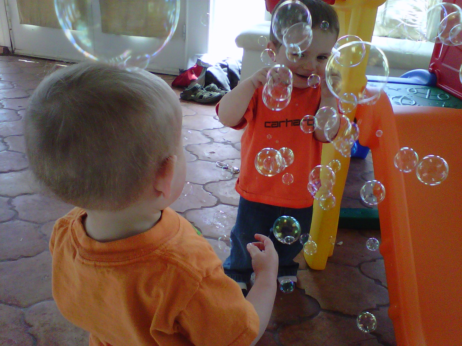 Busy Bees Daycare Outside and Bubbles